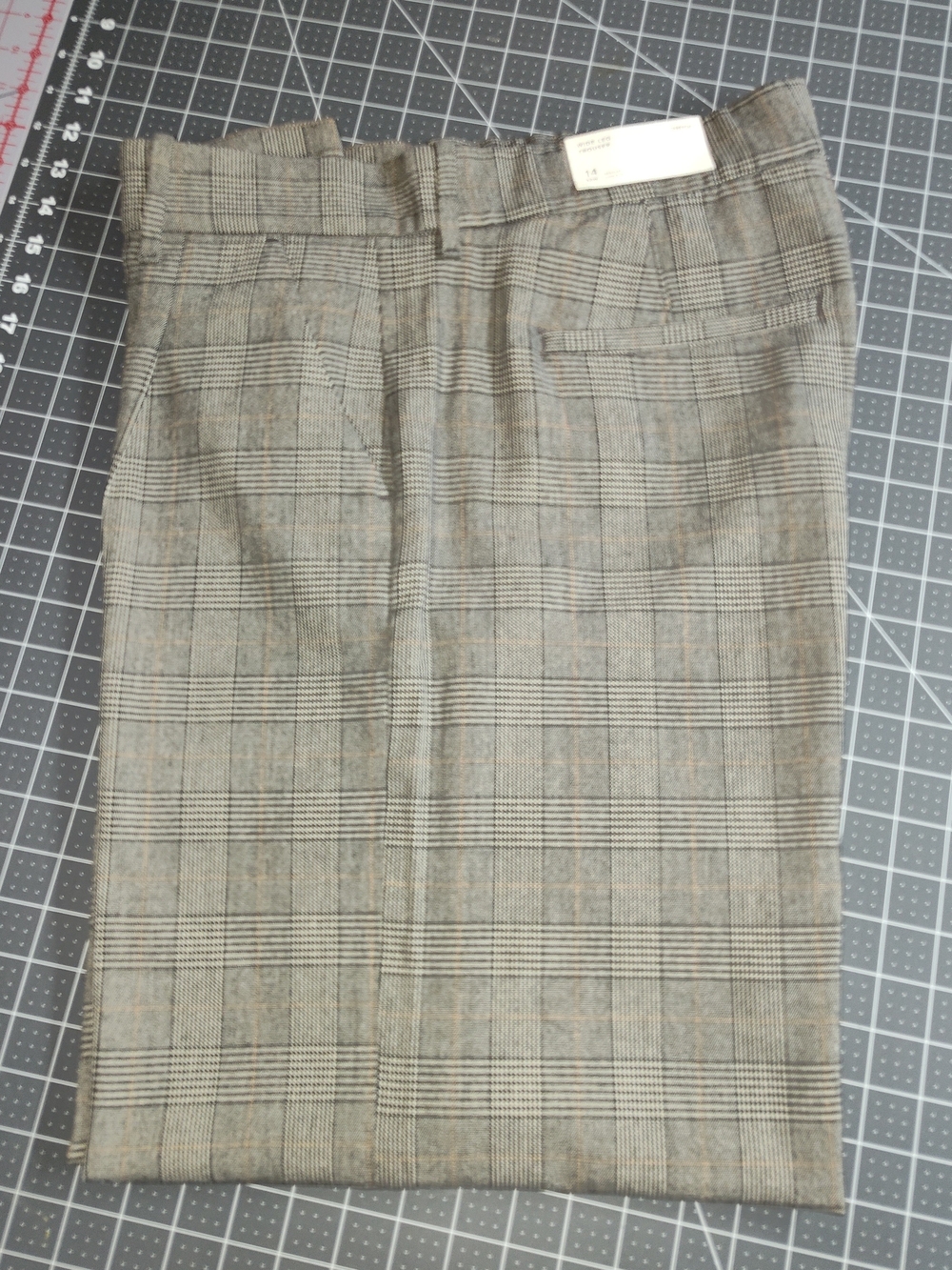 American Eagle Women's Plaid Dress Wide Leg Trousers - 14